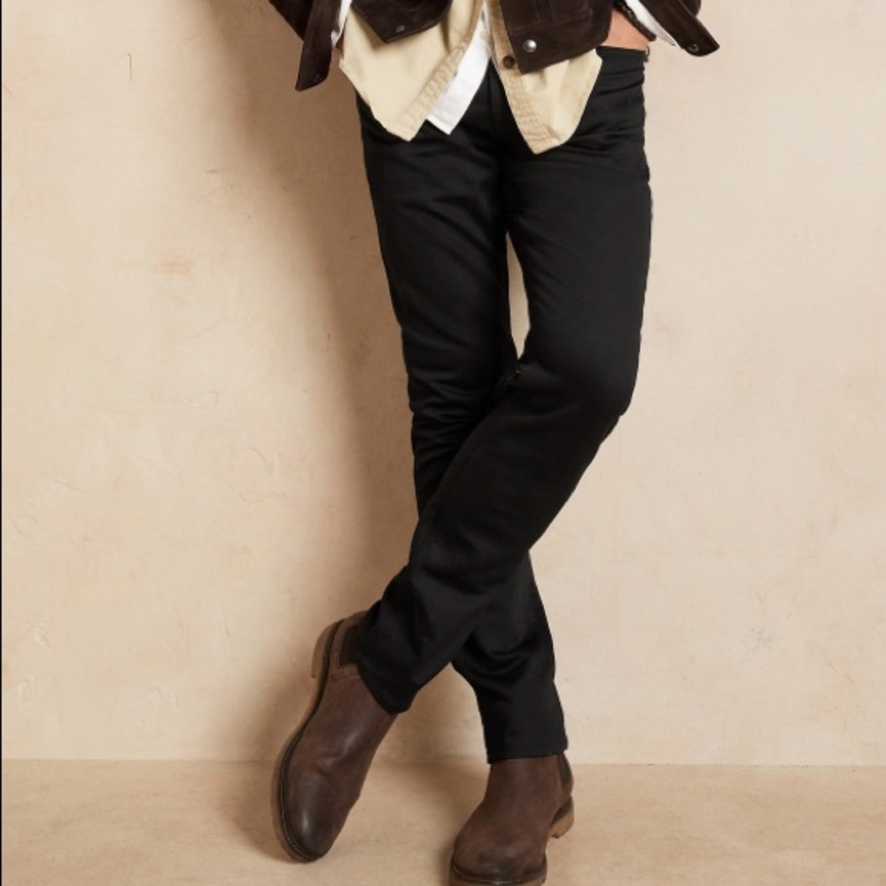 Banana Republic Black Slim Traveler Pants